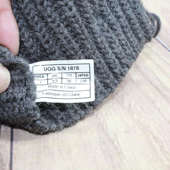UGG Australia Gray Knit Sweater Classic Cardy Tall Boots Size US 7 - Picture 8 of 12